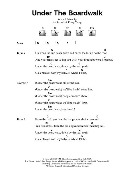 Under The Boardwalk Chords .